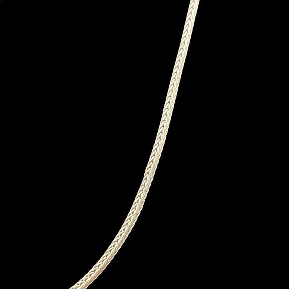 16” sterling silver 925 India wheat chain with spring lock clasp 2mm - Picture 3 of 13